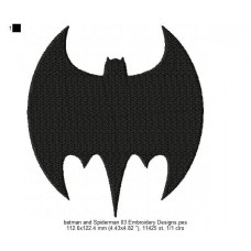 batman and Spiderman 03 Embroidery Designs